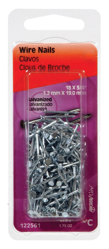 Hillman No 16 1/2 in. L Wire Galvanized Steel Nail Smooth Shank Flat (Pack of 6)
