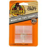 Gorilla Double Sided 1 in. W X 1 in. L Mounting Squares Clear (Pack of 6)