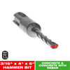 Diablo 3/16 in. S X 6 in. L Carbide Tipped Hammer Drill Bit 1 pk (Pack of 5)