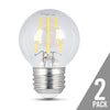 Feit Enhance G16.5 E26 (Medium) LED Bulb Soft White 40 Watt Equivalence 2 pk
