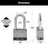 Master Lock 3.18 in. H X 1-3/4 in. W Stainless Steel 4-Pin Tumbler Marine Padlock