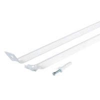 Rubbermaid White Aluminum Direct Mount Brace for Shelving 16 L x 12 W x 1.1 H in.