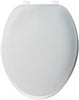 Bemis Elongated White Plastic Toilet Seat