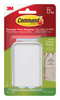 3M Command Plastic Coated White Canvas Picture Hanger 5 lb 1 pk - Open Box