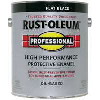 Rust-Oleum Professional High Performance Flat Black Protective Enamel Indoor and Outdoor 100 g/L (Pack of 2)