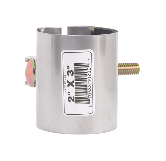 BK Products 2 in. Galvanized 430 Stainless Steel Pipe Repair Clamp