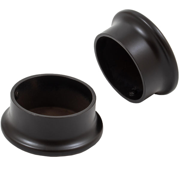 Zócalos para postes, aptos para postes de hasta 1-3/8" de diámetro, color blanco, de Stone Harbor Hardware