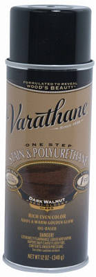 Varathane 243870 12 Oz Dk Walnut 1Step Oil Based Stain & Polyurethane Spray (Pack of 6)
