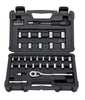 Stanley 1/4 and 3/8 in. drive Metric and SAE Mechanic's Tool Set 40 pc