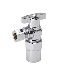 ProLine 1/2 in. Comp X 3/8 in. Comp Chrome Plated Angle Stop