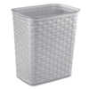 Sterilite 10346A06 3.4 Gallon White Weave Wastebasket (Pack of 6)