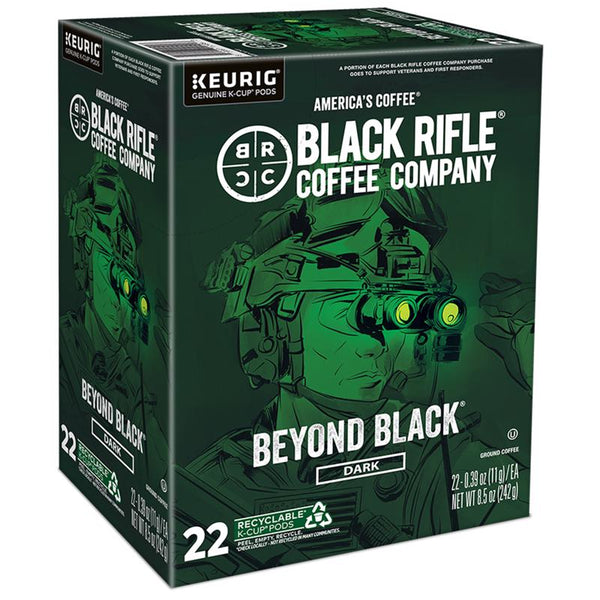 Cápsulas K-Cup de café Beyond Black de Black Rifle Coffee Company, paquete de 22 (paquete de 4)