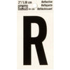 Hy-Ko 2 in. Reflective Black Vinyl Letter R Self-Adhesive 1 pc. (Pack of 10)