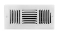 Tru Aire 6 in. H X 12 in. W 3-Way Powder Coat White Steel Wall/Ceiling Register - Open Box