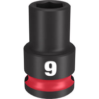 Milwaukee Shockwave 9 mm X 3/8 in. drive Metric 6 Point Standard Impact Socket 1 pc