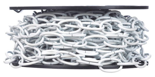 Campbell 10 White Polycoated White Metal Decorative Chain 0.14 in. D 1.24 in.