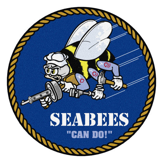 U.S. Navy Seabees 44in. Round Mat