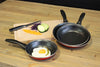 Coral Red 10" Porcelain On Steel Frying Pan