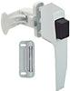 National Hardware White Zinc Push Button Keyed Latch 1 pk