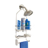 iDesign Milo 21-1/4 in. H X 4-1/2 in. W X 9 in. L Satin Silver Shower Caddy