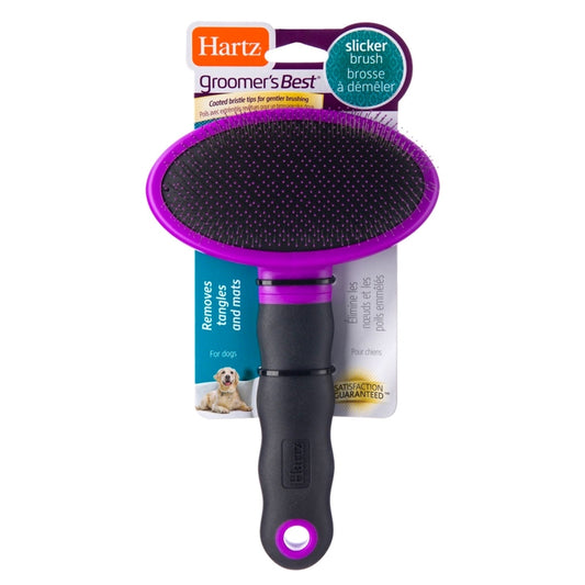 Hartz Groomer's Best Black/Purple Dog Slicker Brush 1 pk