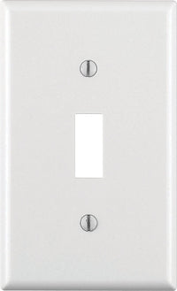 Leviton White 1 gang Plastic Toggle Wall Plate 1 pk (Pack of 20)