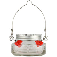 Nature's Way Hummingbird 6 oz Glass Mason Jar Bird Feeder 4 ports (Pack of 9)
