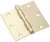 National Hardware 3-1/2 in. L Satin Brass Door Hinge 1 pk
