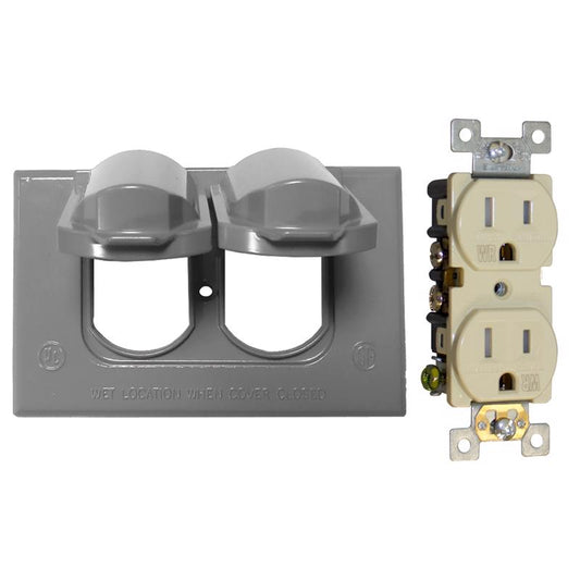 Sigma Engineered Solutions Rectangle Metal 1 gang Duplex Outlet Kit