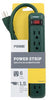 Prime 1.5 ft. L 6 outlets Power Strip Green
