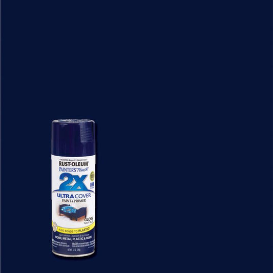 Rust-Oleum Painter's Touch Ultra Cover Gloss Navy Blue Spray Paint 12 oz. (Pack of 6)