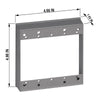 Sigma Engineered Solutions New Work 16 cu in Square Metallic Extension Ring Gray