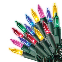 Celebrations Mini Incandescent Light Set Multicolored 62 ft. 300 lights Green - Open Box