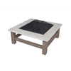 Living Accents 34 in. W Steel Modern Square Wood Fire Pit