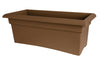 Bloem Terrabox Chocolate Resin Rectangular Veranda Planter 9.8 H x 11.7 W x 26.3 D in.