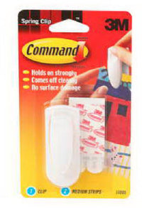 3M Command Medium Plastic Clip 3 in. L 1 pk (Pack of 6)