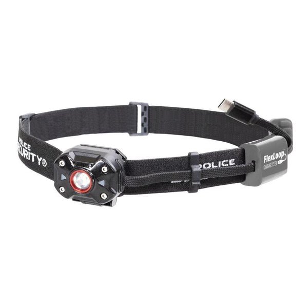 Police Security 600 lm Black LED Rechargeable Head Lamp (Pack of 4)