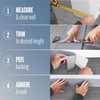 M-D Building Products 4 in. H X 0.08 in. W X 20 ft. L Self-Stick Silver Gray Vinyl Wall Base