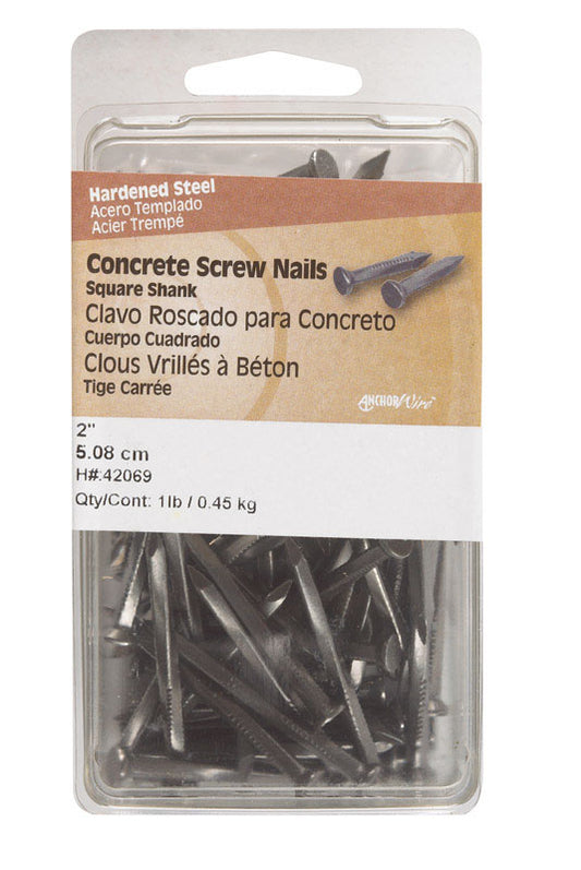 Hillman 2 in. L Concrete Steel Nail Square Shank Flat 1 lb. (Pack of 3)