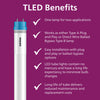 Philips LED Multi-CCT 48 in. G13 T8 Linear Light Bulb 32 Watt Equivalence 1 pk (Pack of 5)