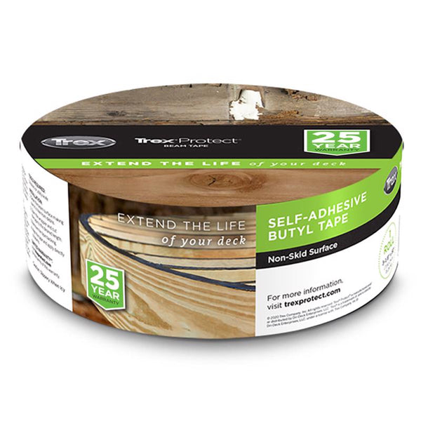 Cinta de caucho butílico para terrazas Trex Protect de 3.18 in. W X 50 ft. L, negra
