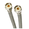 Fluidmaster Univseral 1/2 in. FIP Compression 12 in. Braided Stainless Steel Supply Line