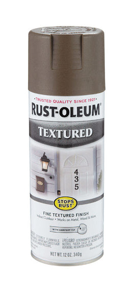 Rust-Oleum Stops Rust Textured Bronze Spray Paint 12 oz. (Pack of 6)