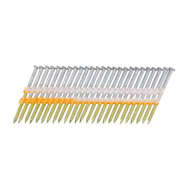 Clavos de plástico para armazón Metabo HPT de 2-3/8 pulg., vástago anillado de 21 grados, paquete de 1000 (caja abierta)