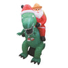 A Holiday Company Jurassic Santa LED Dinosaur with Santa 6 ft. Inflatable (Pack of 4)