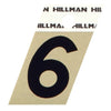 Hillman 1.5 in. Reflective Black Metal Self-Adhesive Number 6 1 pc (Pack of 6)