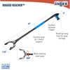 Unger Stainless Steel Black Rugged Neoprene Sleeve Reacher Grabber Tool 42 L in.