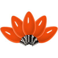 Celebrations Incandescent C9 Orange 4 ct Replacement Christmas Light Bulbs 0.08 ft.