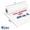 The Liner Guys - Wide Roll 12 Mil Crawl Space Vapor Barrier (4' x 200'), Heavy-Duty White Woven Sheeting for Faster Encapsulation, Superior Moisture Protection, and Sub-Slab Use