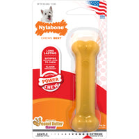 Nylabone Power Chew Bone Dog Toy Small Peanut Butter Flavor Up to 25 lb Dogs